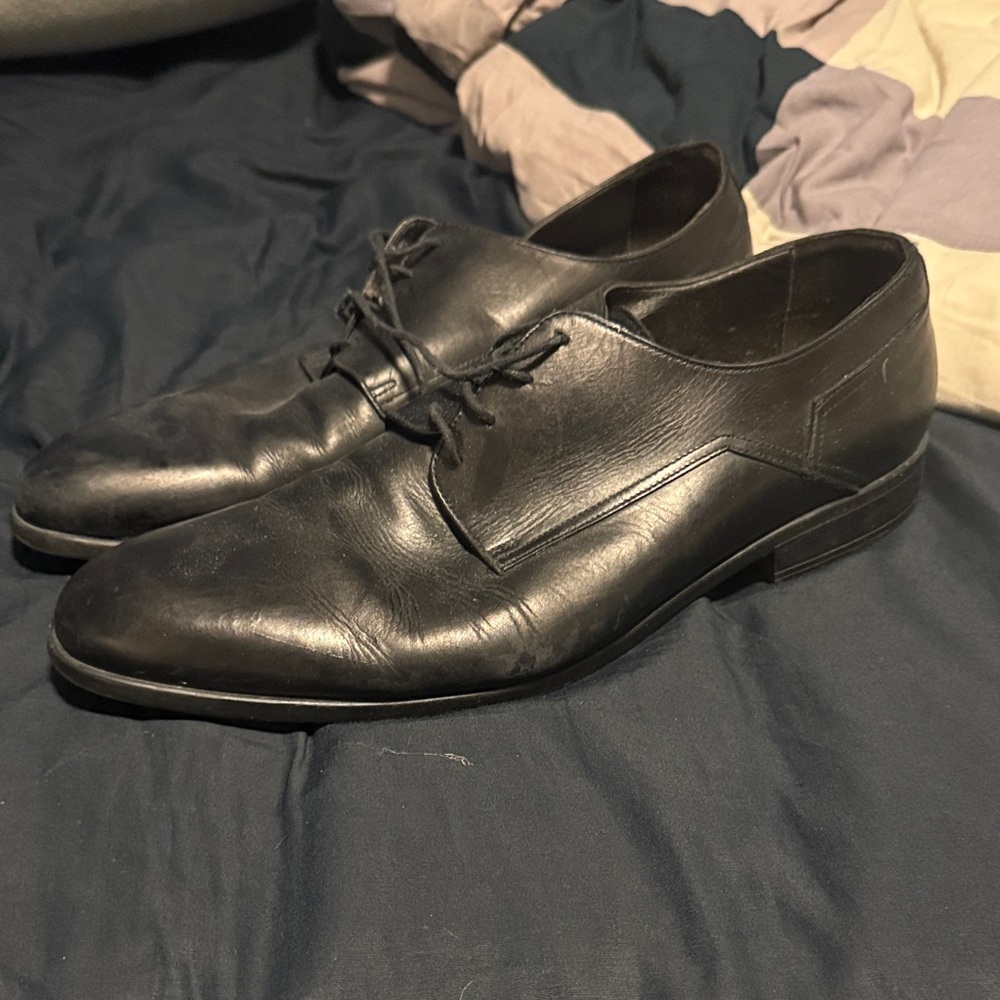 Classic Black Leather Men's Shoes Bruno Magli